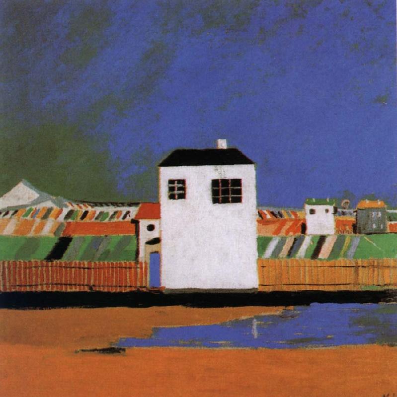 Kasimir Malevich A white house in the landscape Germany oil painting art